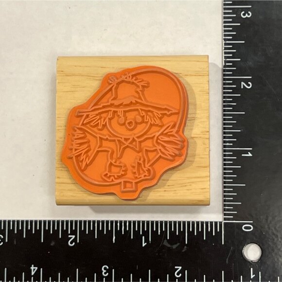 Scarecrow Rubber Stamp By Canadian Maple Collections FAll Autumn - Picture 2 of 4